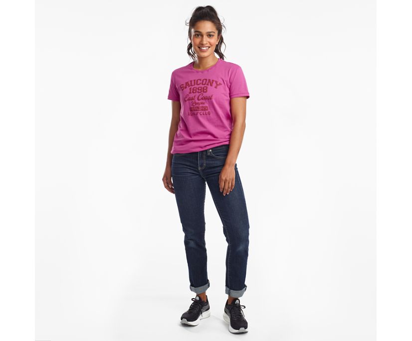 Saucony Rested Short Sleeve Women's Shirts Purple | AU 290RVDW